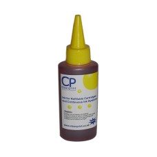 100ml of CleanPrint Universal Yellow Dye Ink for Epson Printers.